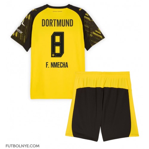 Camiseta Borussia Dortmund Felix Nmecha #8 Primera Equipación para niños 2025-26 manga corta (+ pantalones cortos)